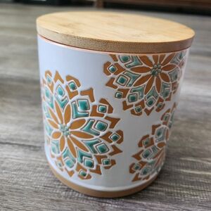 Orange and Turquoise Canaster